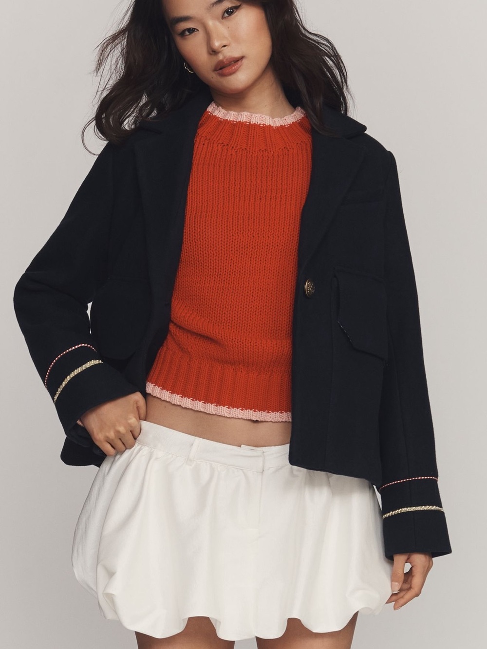 *Anthropologie Maeve Heavyweight Swing Coat